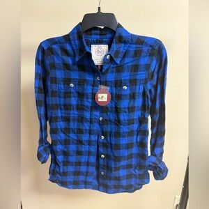Blue and Black Plaid Flannel